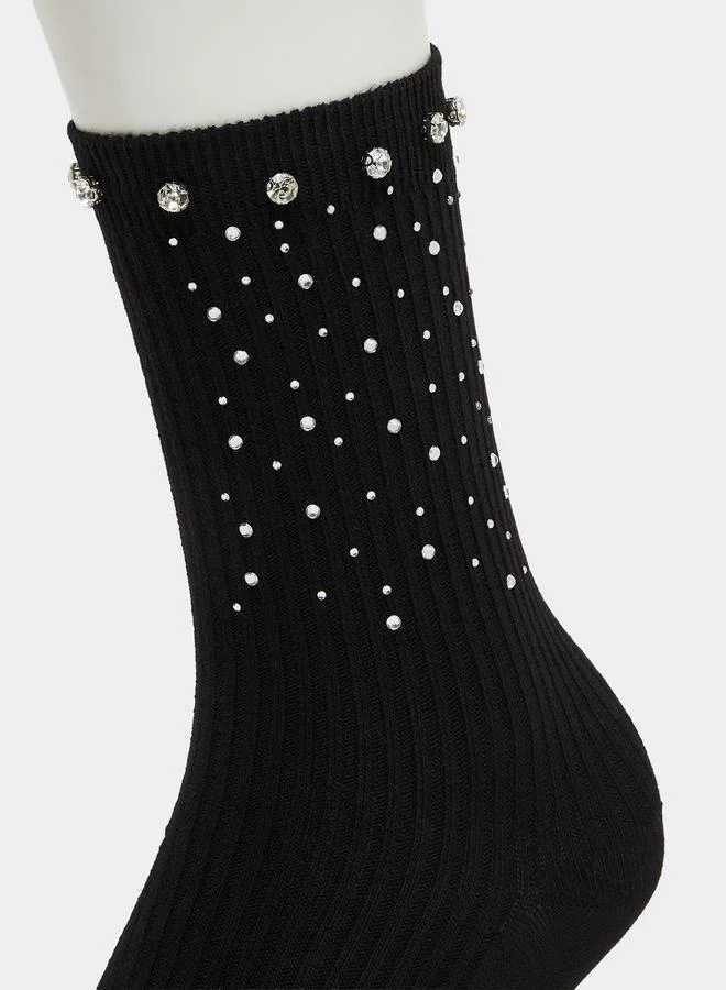 ستايلي جوارب كرو مزينة